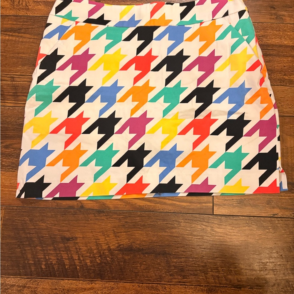 Colorful Houndstooth Women's Skirt